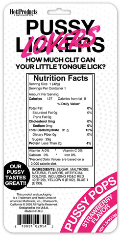 Pussy Pops Edible Candy Lollipops for Adult Intimacy Fun > Relaxation Zone > Edible Treats