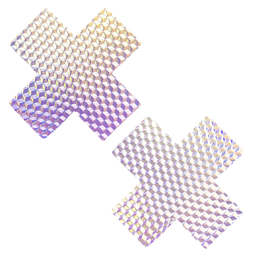 Mine Crafty 3D Pastel Lilac Holographic Nipztix Pasties Set Default Title > Clothes > Pasties