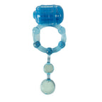 Macho Ultra Blue Vibrating Cock Ring with Clitoral Stimulator > Cock Ring > Vibrating
