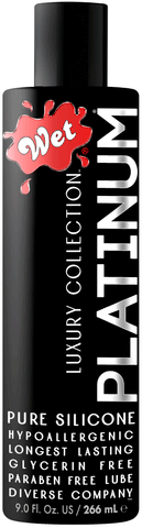 Wet Platinum Silicone Lubricant 9.0 Fl Oz 266ml Luxury Black Bottle Default Title > Lube > Silicone