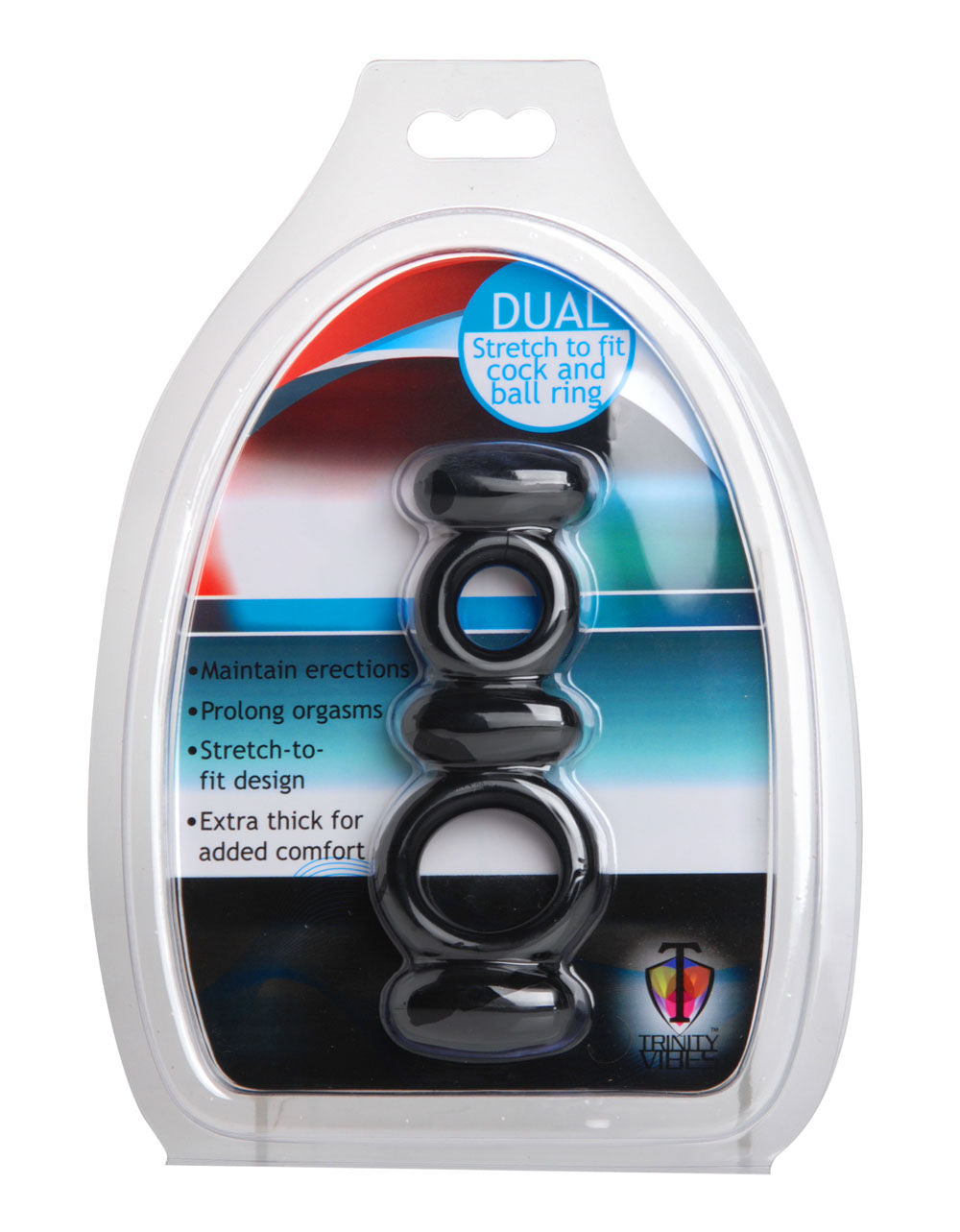 Dual Stretch To Fit Cock And Ball Ring Adult Intimacy Toy COCK RINGS