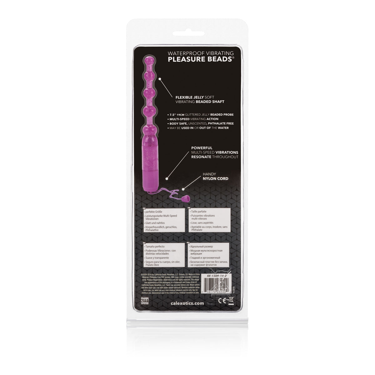 CalExotics Pink Vibrating Pleasure Beads with Beaded Shaft > Anal Range > Anal Beads
