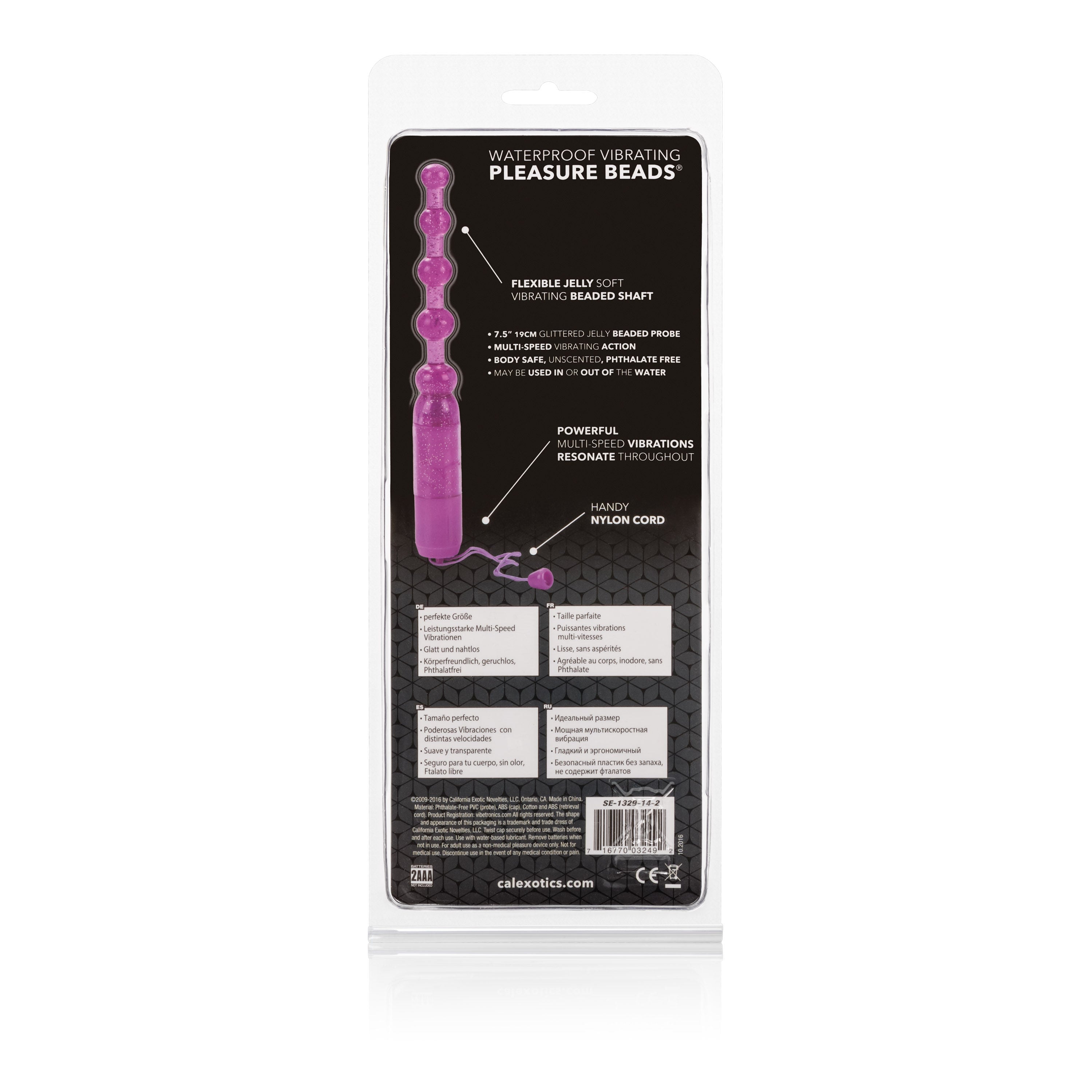 CalExotics Pink Vibrating Pleasure Beads with Beaded Shaft > Anal Range > Anal Beads