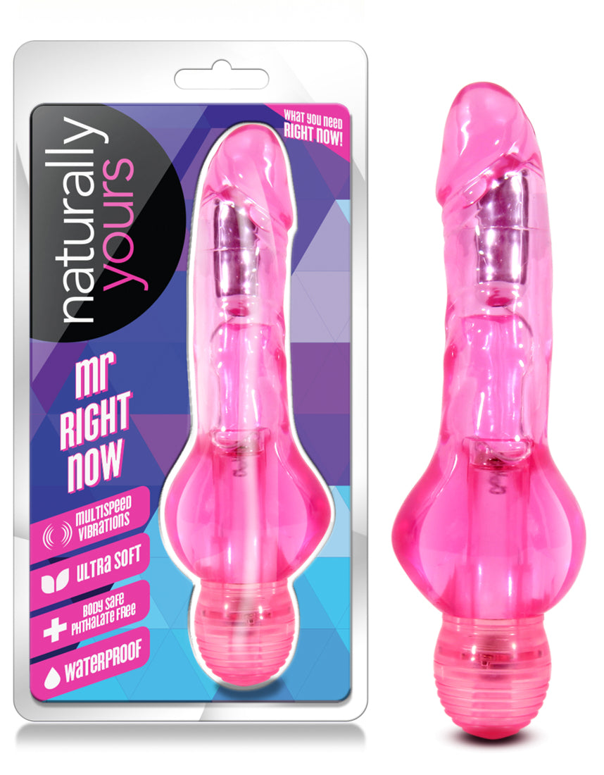 Naturally Yours Mr. Right Now Pink 6.5 Inch Vibrator Vibrators