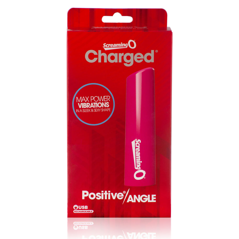 Charged Positive Angle Pink Rechargeable Waterproof Massager BULLETS