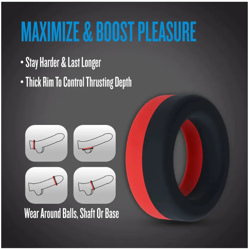 Performance Plus Takeoff (Red/Black) – Silicone Support Ring > Cock Ring > Single