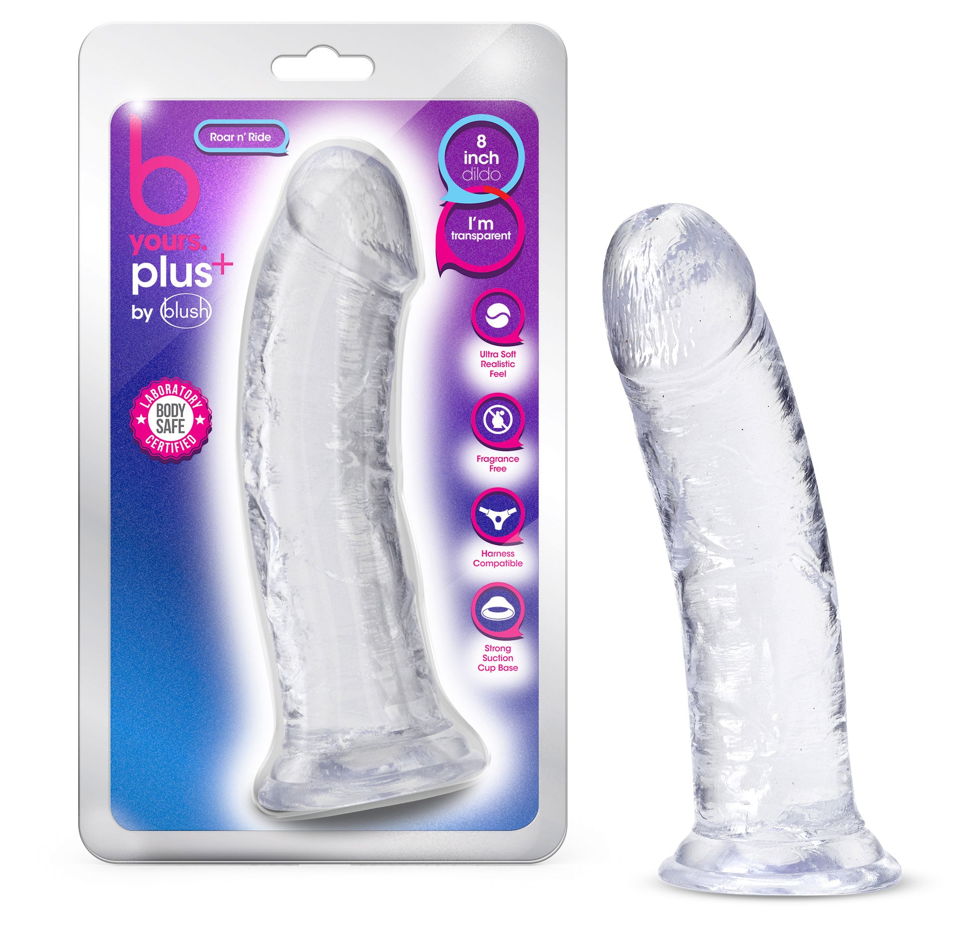 B Yours Plus Clear Dildo Soft Realistic Adult Intimacy Toy DONGS