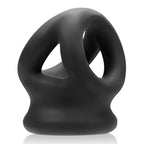 Tri-Squeeze Ball Stretch Cock Sling in Black Ice by Oxballs > Cock Ring > Sling