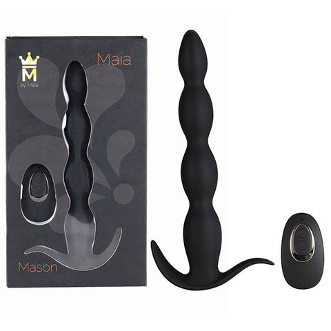 Maia Mason - Rechargeable Anal Beads with Wireless Remote Black > Anal Range > Anal Beads