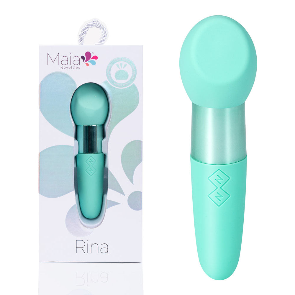 Rina Dual Motor Vibrator - Teal, 13 cm Stylish Pleasure Green BULLETS