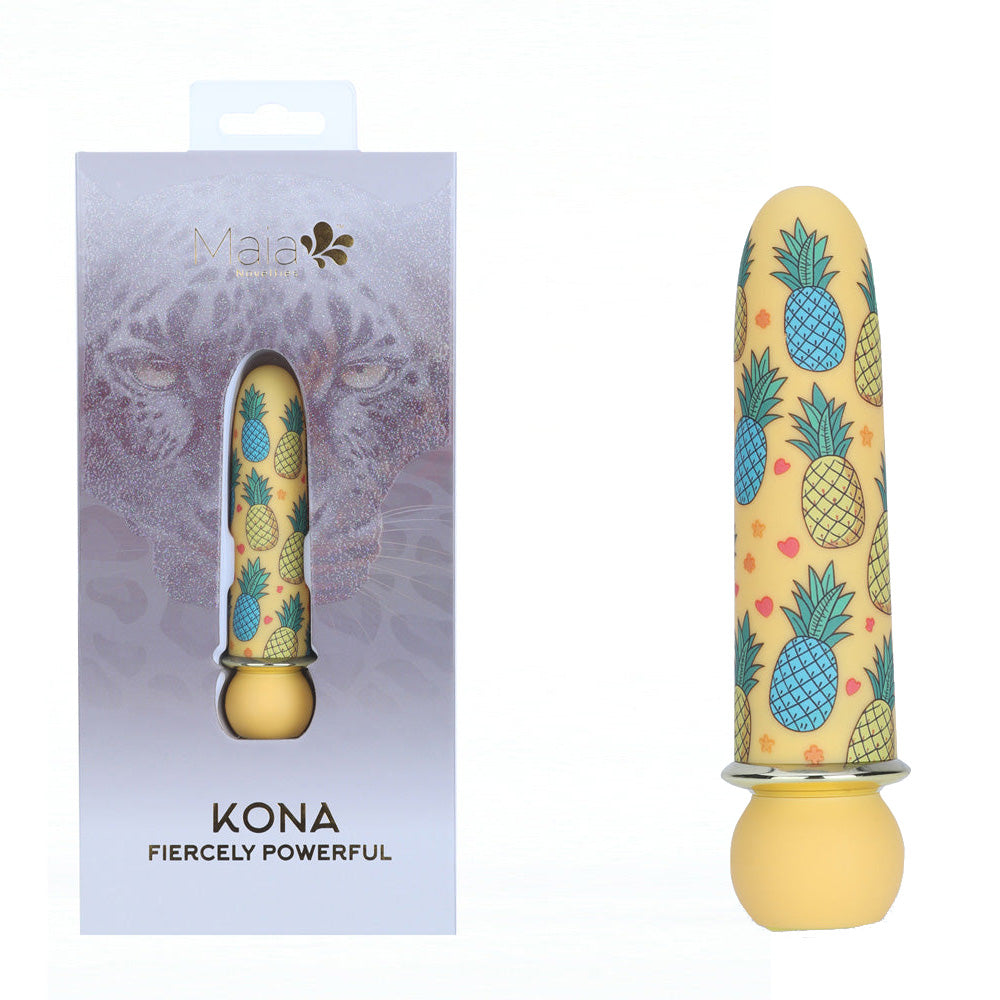Maia KONA Bullet Vibrator – 10cm Waterproof Rechargeable Yellow > Vibrators > Mini Vibrators