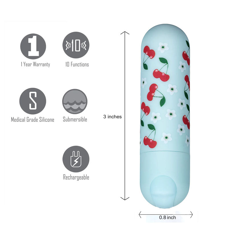 Maia Sherri Baby 7.6 cm USB Rechargeable Bullet Vibrator Blue BULLETS