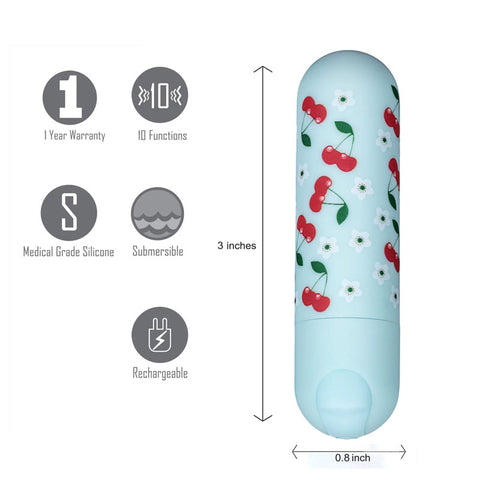 Maia Sherri Baby 7.6 cm USB Rechargeable Bullet Vibrator Blue BULLETS