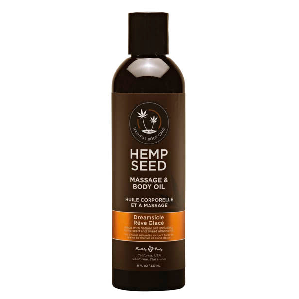 Dreamsicle Hemp Seed Massage and Body Oil Tangerine and Plum Scented 237 Milliliter Default Title Massage Oil