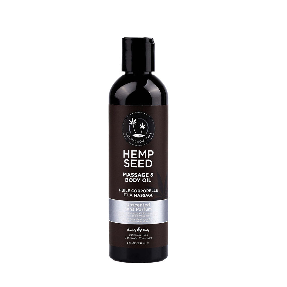 Hemp Seed Unscented Massage Body Oil 237ml Natural Blend Default Title Massage Oil