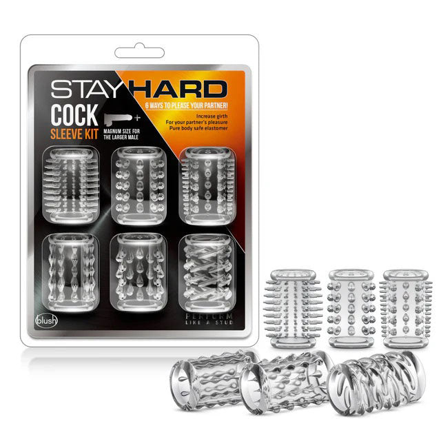 Stay Hard Cock Sleeve Kit Six Pack Penis Sleeves > Sex Toys For Men > Penis Sleeves