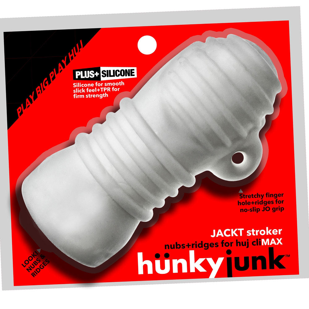 Jackt White Ice Male Stroker Sleeve with Nubs and Ridges Strokers - Manual