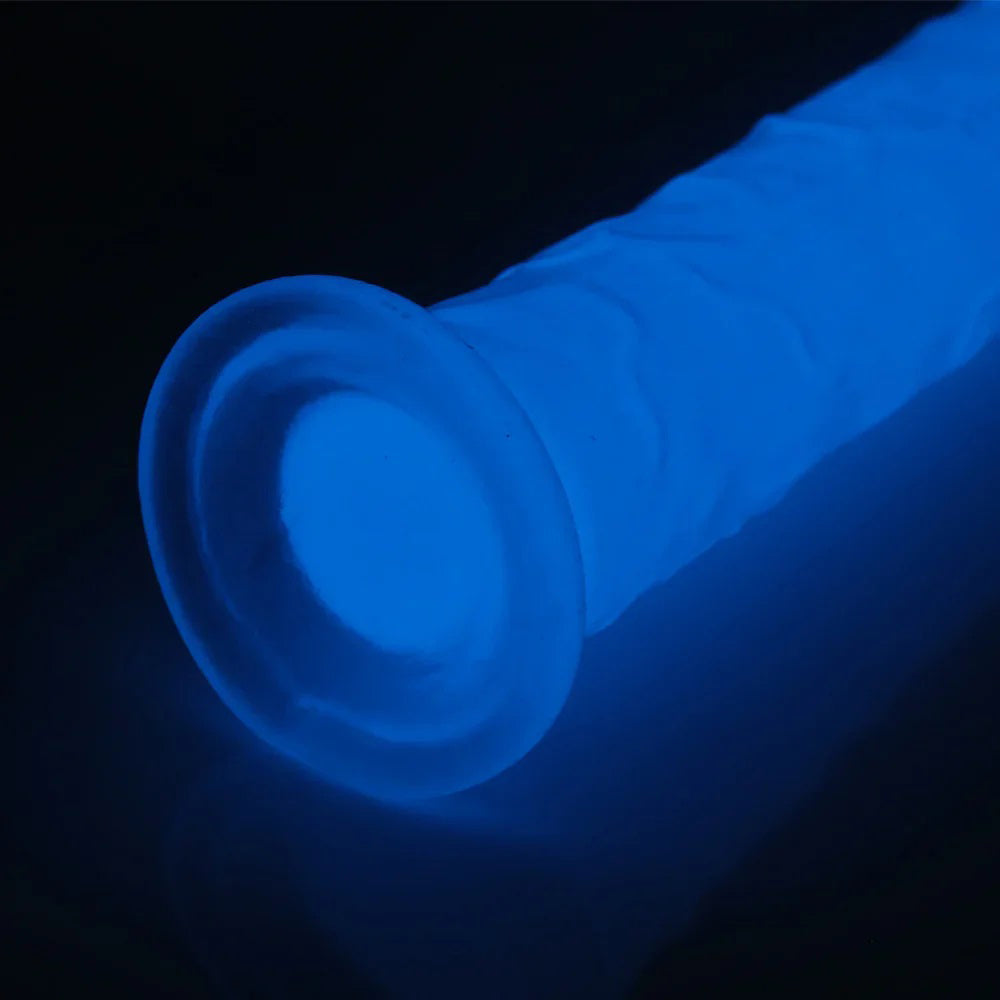 Glow In The Dark Periwinkle Dildo 8.5 Inch – Body Safe Flexible Dildo > Dildos > Realistic Dildos