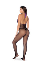 Whispered Lace Fishnet Bodystocking Black Purple Lingerie > Clothes > Bodies and Playsuits