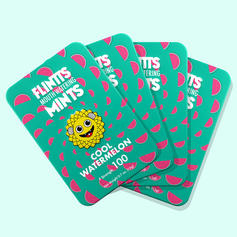 Flintts Cool Watermelon Mouth Mints with Gentle Mint Finish Oral Gels & Sprays