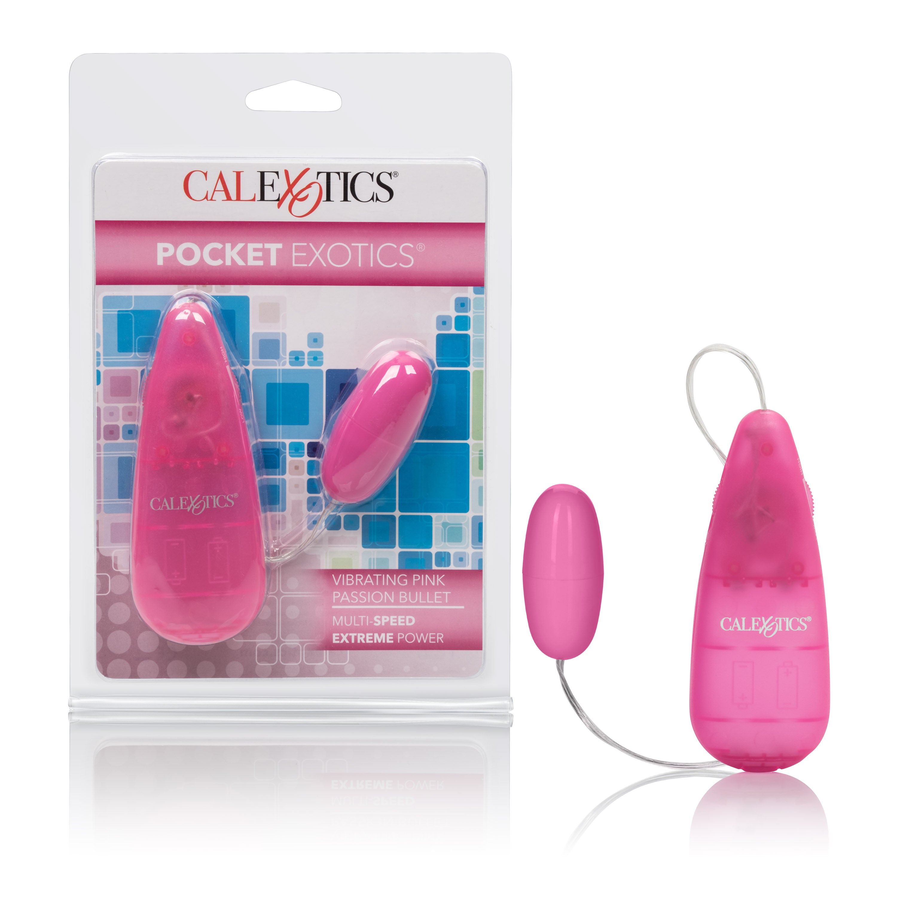 CalExotics Pocket Exotics Gold Vibrating Egg Adult Toy Pink BULLETS