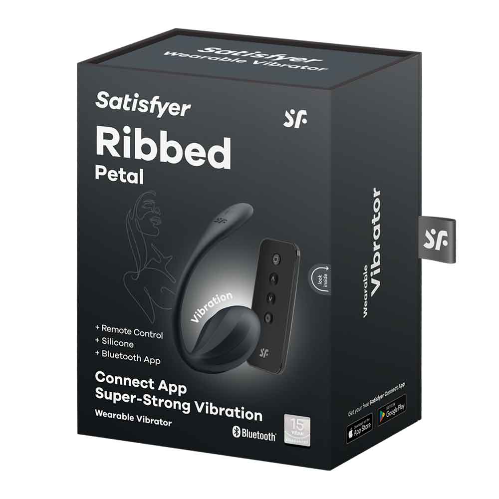 Satisfyer Ribbed Petal Connect – Portable Silicone G-Spot Vibrator Black > Sex Toys For Ladies > G-Spot Vibrators