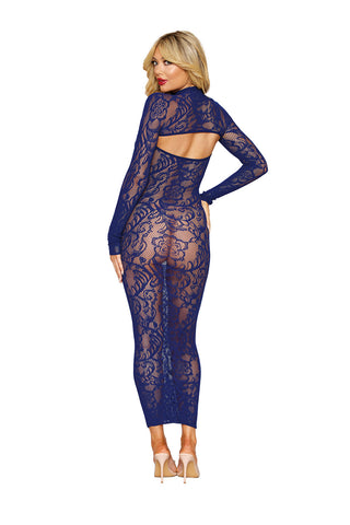Dreamgirl Bodystocking Gown and Shrug One Size Eclipse Lingerie Bodystocking