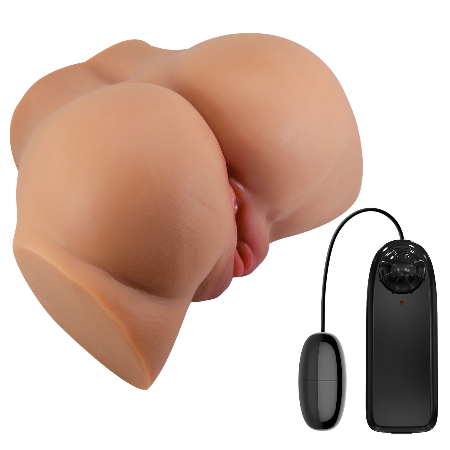 Emilia Realistic Vagina and Ass Vibrator – Dual Channel Vibrator > Sex Toys For Men > Masturbators > Vibrating Main image