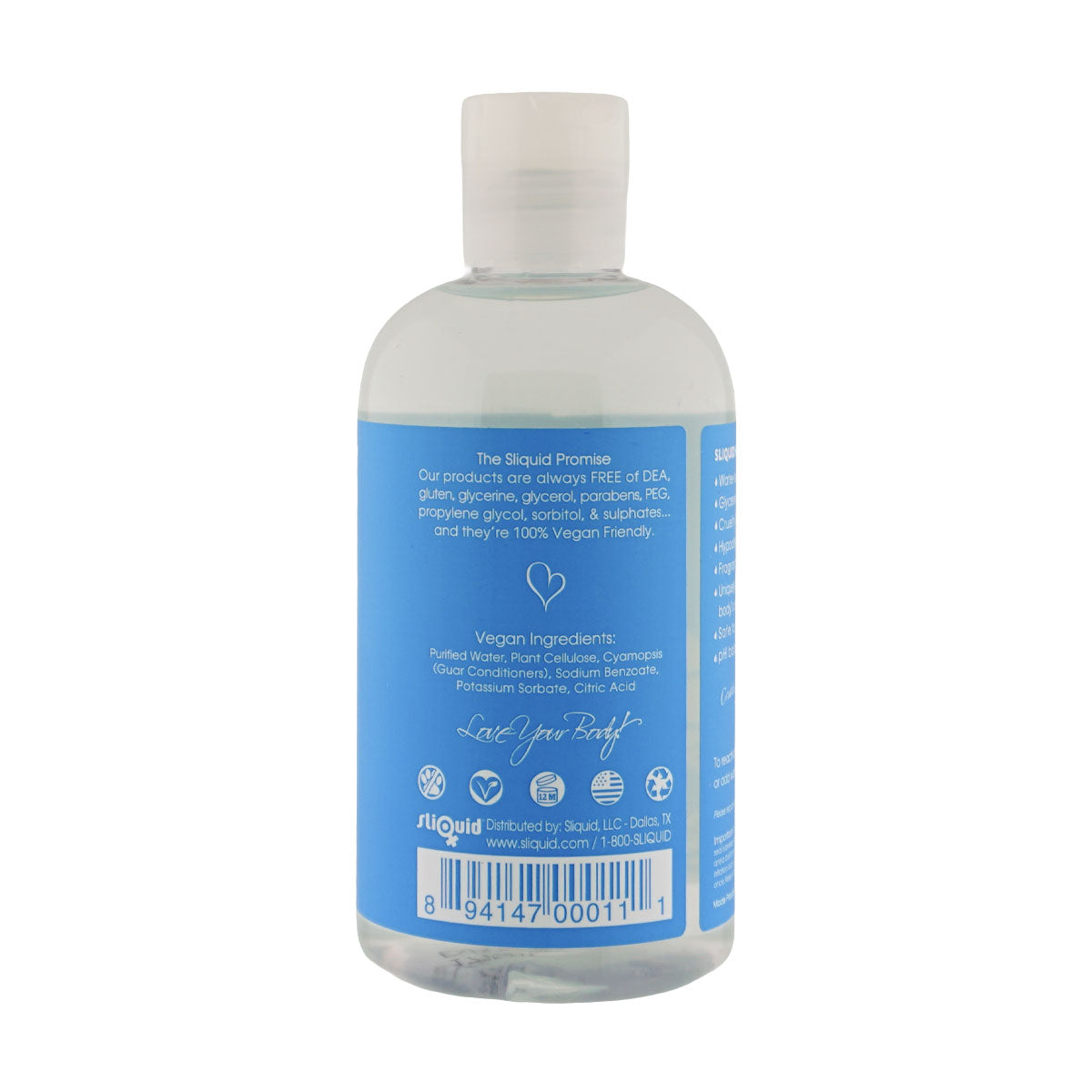 Sliquid Naturals H20 – Water-Based Vegan Friendly Lubricant 255ml Secondary image