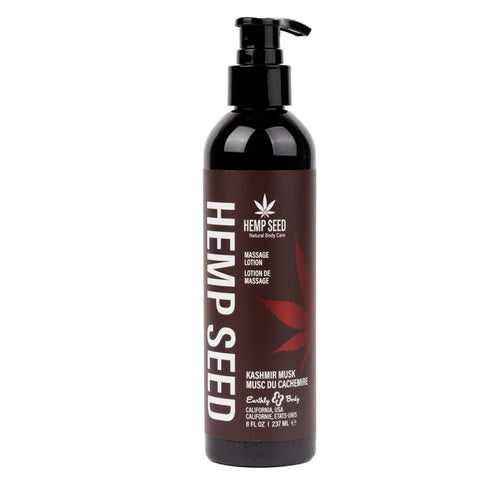 Hemp Seed Massage Lotion Kashmir Musk Scented Brandy Jasmine Cedarwood Musk 237 Milliliter Bottle