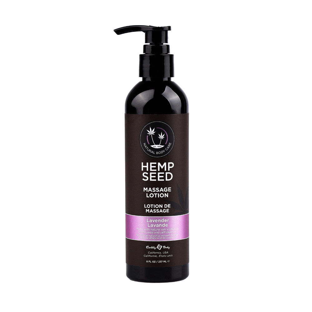 Hemp Seed Lavender Massage Lotion 237ml Bottle for Smooth Skin White Massage Oil