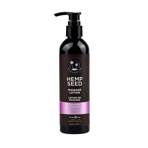 Hemp Seed Lavender Massage Lotion 237ml Bottle for Smooth Skin White Massage Oil