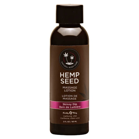 Hemp Seed Massage Lotion Skinny Dip Vanilla and Fairy Floss Scented 59 ml Bottle