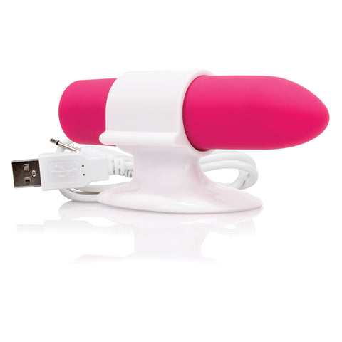 Charged Positive Rechargeable Bullet Vibrator with Strawberry Flavor BULLETS