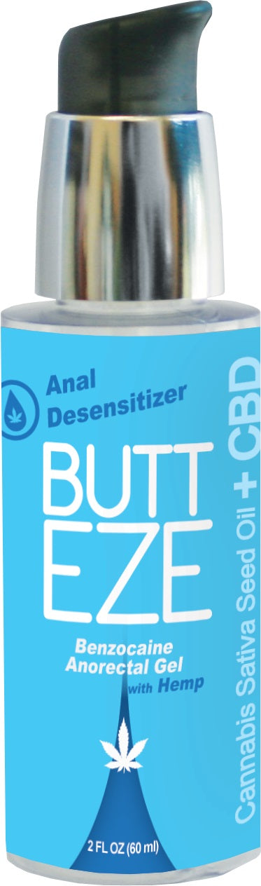Butt Eze Anal Desensitizer Gel with Hemp 2 Fl Oz Pump Bottle Default Title > Lube > Anal