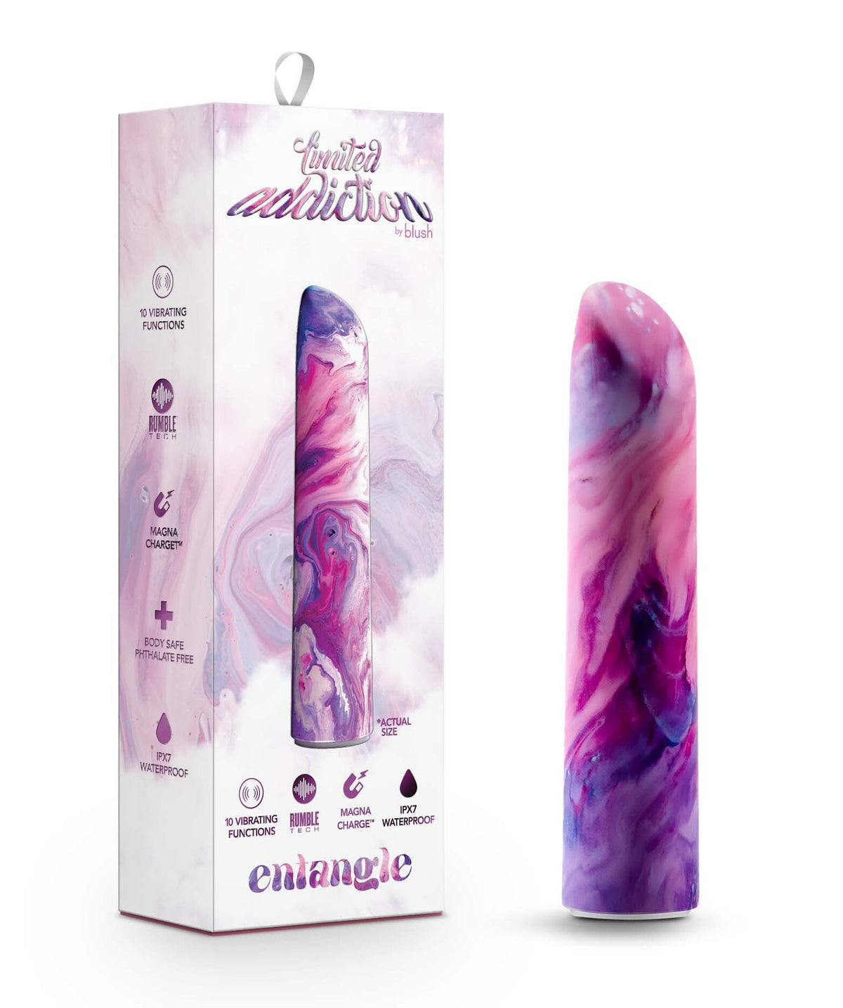 Limited Addiction Entangle Power Vibe (Lilac) – USB Rechargeable Bullet Vibrator 10.2 cm Multi > Vibrators > Mini Vibrators