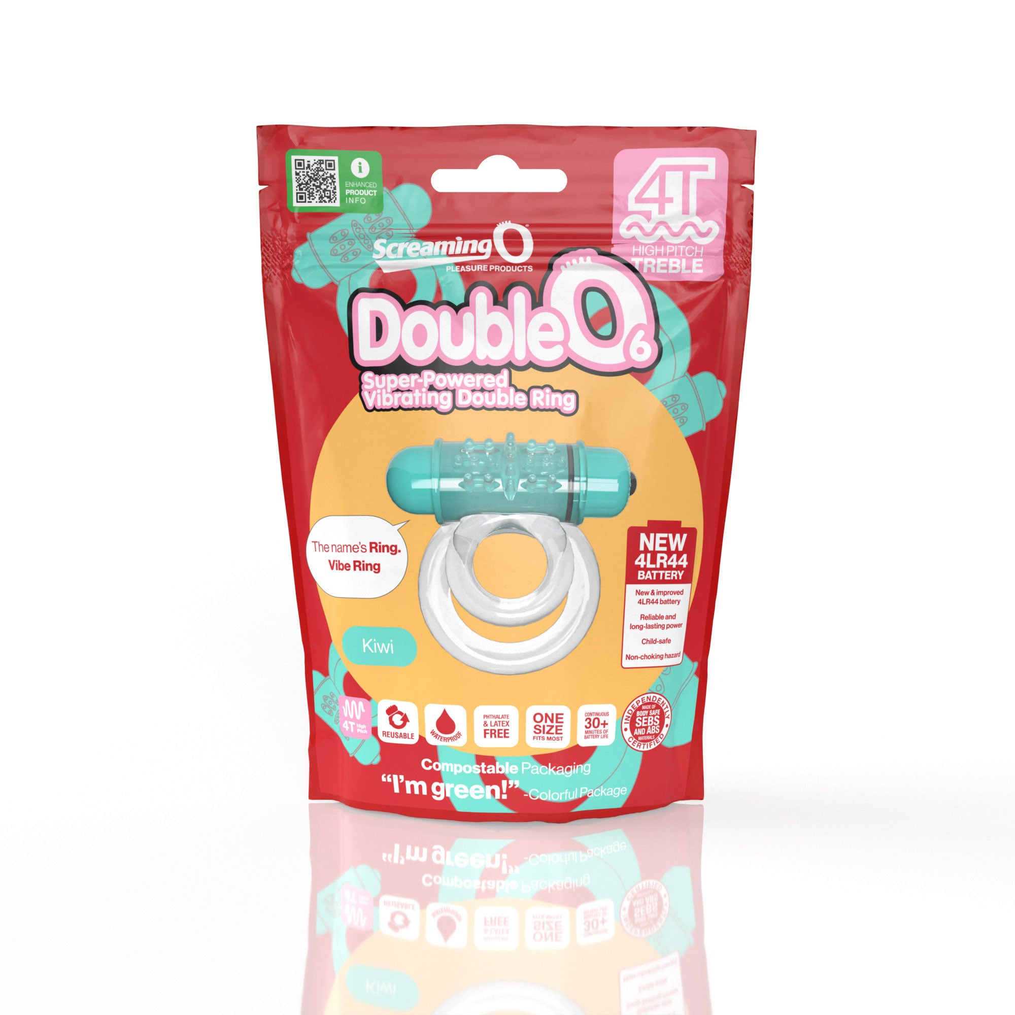 Screaming O 4T DoubleO 6 Kiwi – Super Powered Vibrating Double Ring Cock Rings Vibrating