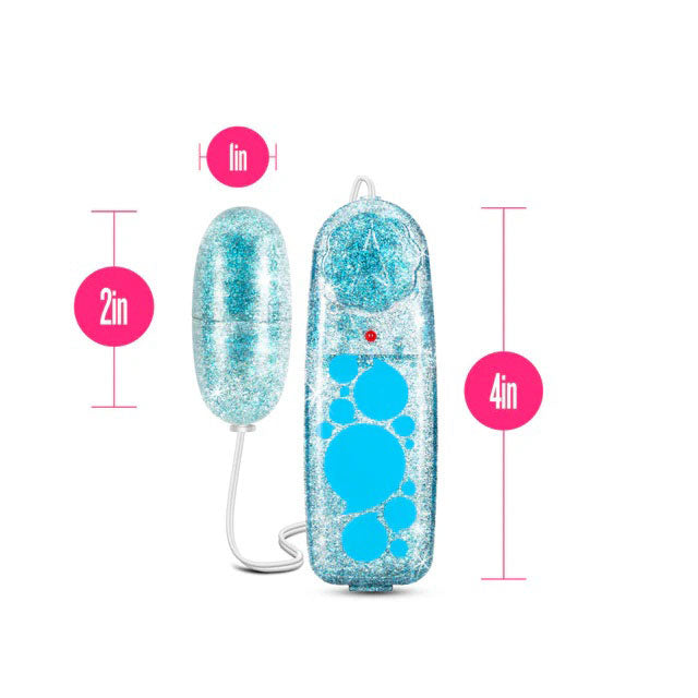 B Yours Glitter Power Bullet Blue 5.5 cm Waterproof Toy > Vibrators > Mini Vibrators