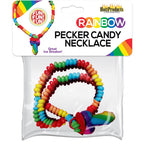 Rainbow Pecker Candy Necklace Colorful Edible X Rated Party Treat > Novelties > Candy & Edible Items