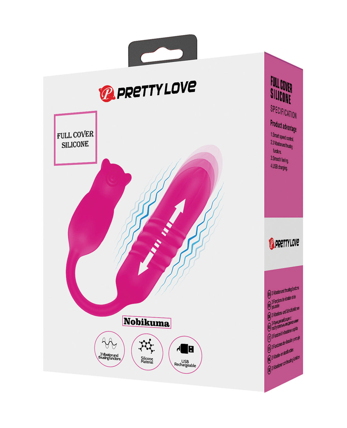 Pretty Love Nobikuma Thrusting Bullet Vibrator In Fuchsia Pink BULLETS