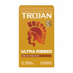 Trojan Ultra Ribbed Condoms – Deep Raised Ribs 12 Pack Condoms > Essentials > Condoms
