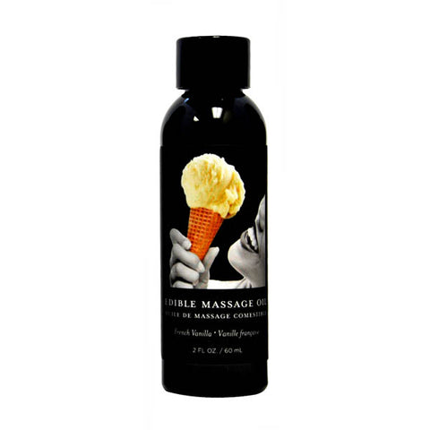Edible Massage Oil French Vanilla Flavor 59 ml Bottle Spa Quality
