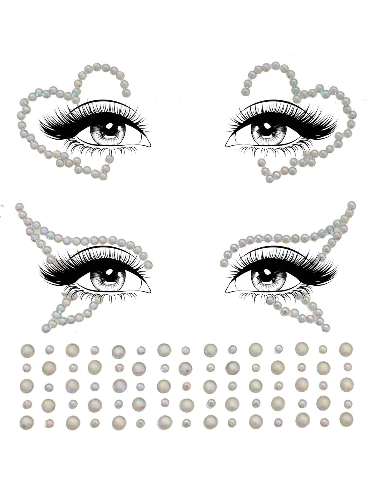 Ayla Glow In The Dark Adhesive Rhinestone Face And Body Jewelry Default Title Body Jewelry (Non Piercing)