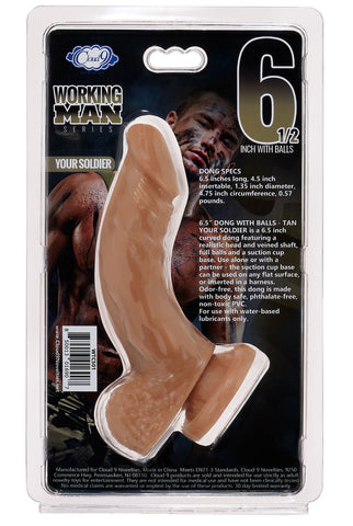 Cloud 9 Working Man 6.5 Inch Realistic Dong With Suction Base Dongs Realistic