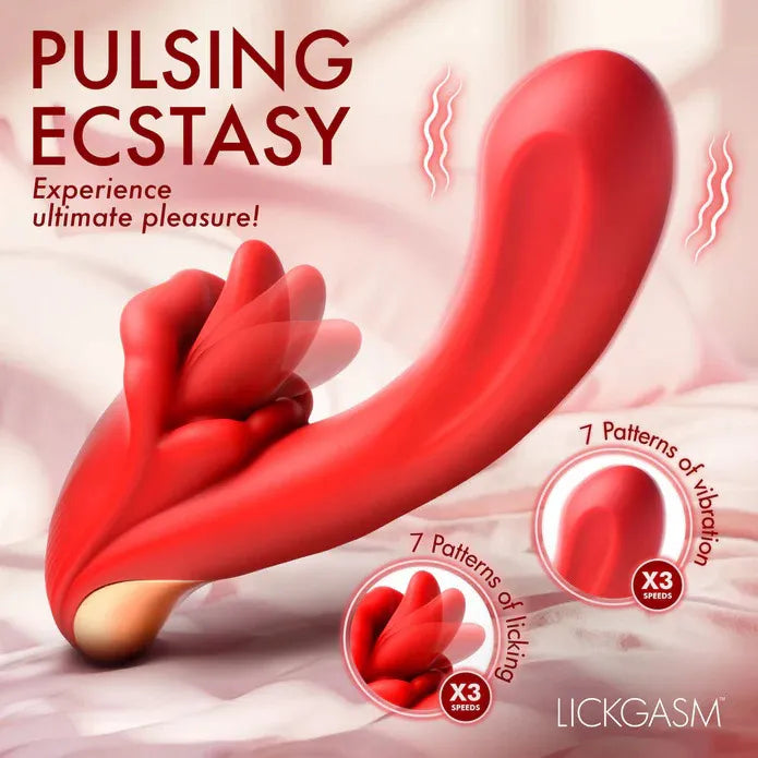 Lusty Licker (Red) – Silicone Licking Vibrator with Vibrating Shaft > Vibrators > Unconventional