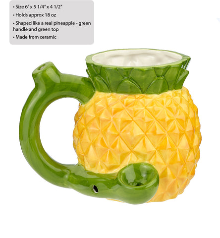 Ceramic Pineapple Mug Tropical Drinkware for Adult Parties Gag Gifts & Novelties