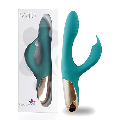 Maia Skyler 21.6 Centimeter USB Rechargeable Bendable Rabbit Vibrator VIBRATORS-RABBIT-MULTI