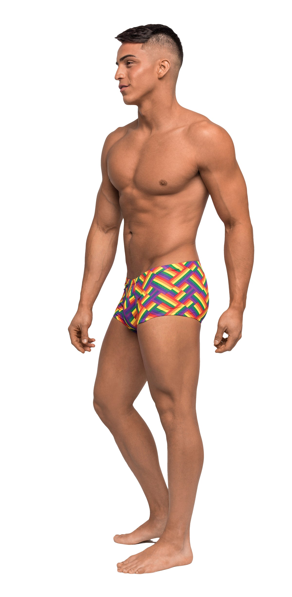 Male Power Pride Fest Mini Short Boxer Briefs Medium Size Fit > Clothes > Mens Trunks