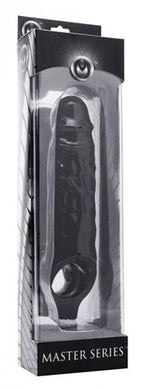 Mamba Black Penis Extender Sleeve with Sensation Nodes Ring > Sex Toys For Men > Penis Sleeves