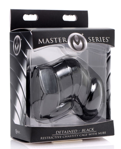 Master Series Detained Restrictive Chastity Cage With Nubs Cages